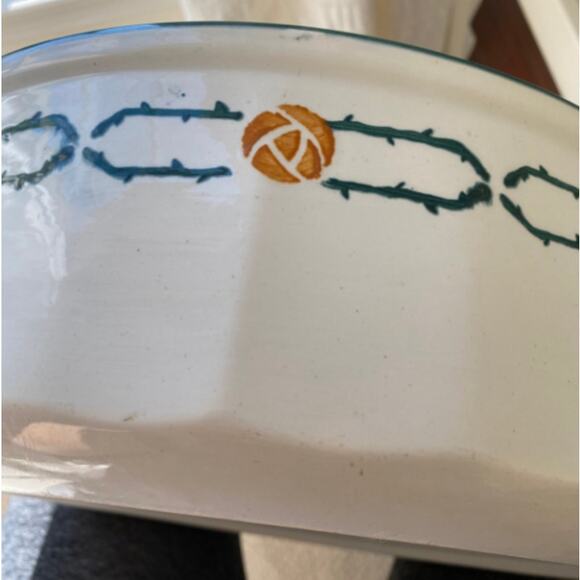 Vintage French casserole, salad bowl, fruit centerpiece bowl RARE Mid Century! - Picture 4 of 5